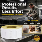 320 Grit Gold - Longboard Continuous Roll PSA Stickyback Self Adhesive Sandpaper 20 Yards Long by 2-3/4" Wide