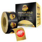 40 Grit Gold - Longboard Continuous Roll PSA Stickyback Self Adhesive Sandpaper 10 Yards Long by 2-3/4" Wide