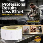 600 Grit Gold - Longboard Continuous Roll PSA Stickyback Self Adhesive Sandpaper 20 Yards Long by 2-3/4" Wide