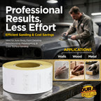 80 Grit Gold - Longboard Continuous Roll PSA Stickyback Self Adhesive Sandpaper 20 Yards Long by 2-3/4" Wide