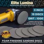 Elite Lumina 3” 1000 Grit Foam Finishing Sanding Discs, Box of 15