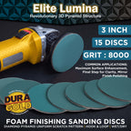Elite Lumina 3” 8000 Grit Foam Finishing Sanding Discs, Box of 15