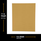 800 Grit, Full Size 9" x 11" Sheets, Wood Workers Gold - Box of 10 Sheets - Hand Sand Block Sanding, Cut to Use On Sanders
