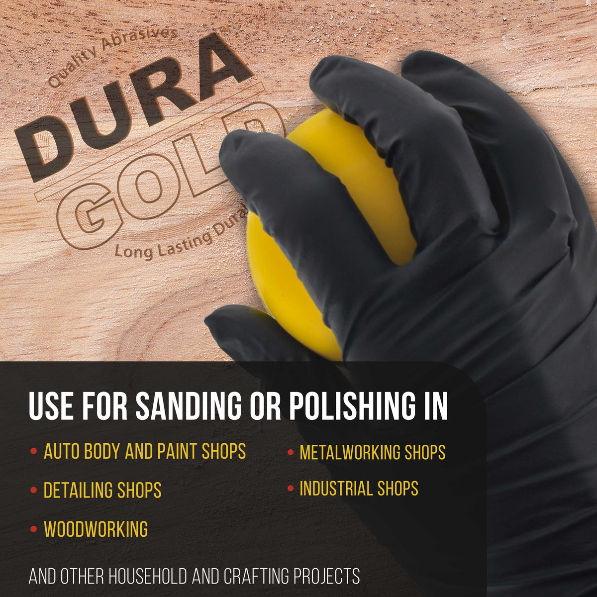 2" Round Palm Grip Foam Hand Sanding Block Pad, 2 Pack - Hook & Loop, Attach 2" DA Sandpaper Discs or Polishing Pads, Wet-or-Dry Sand Polish