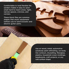 Set of 3 Different Contour Hand Sanding File Block Sticks with 40 Sheet Hook & Loop Sandpaper Kit - Flat Convex Radius Profile Shapes