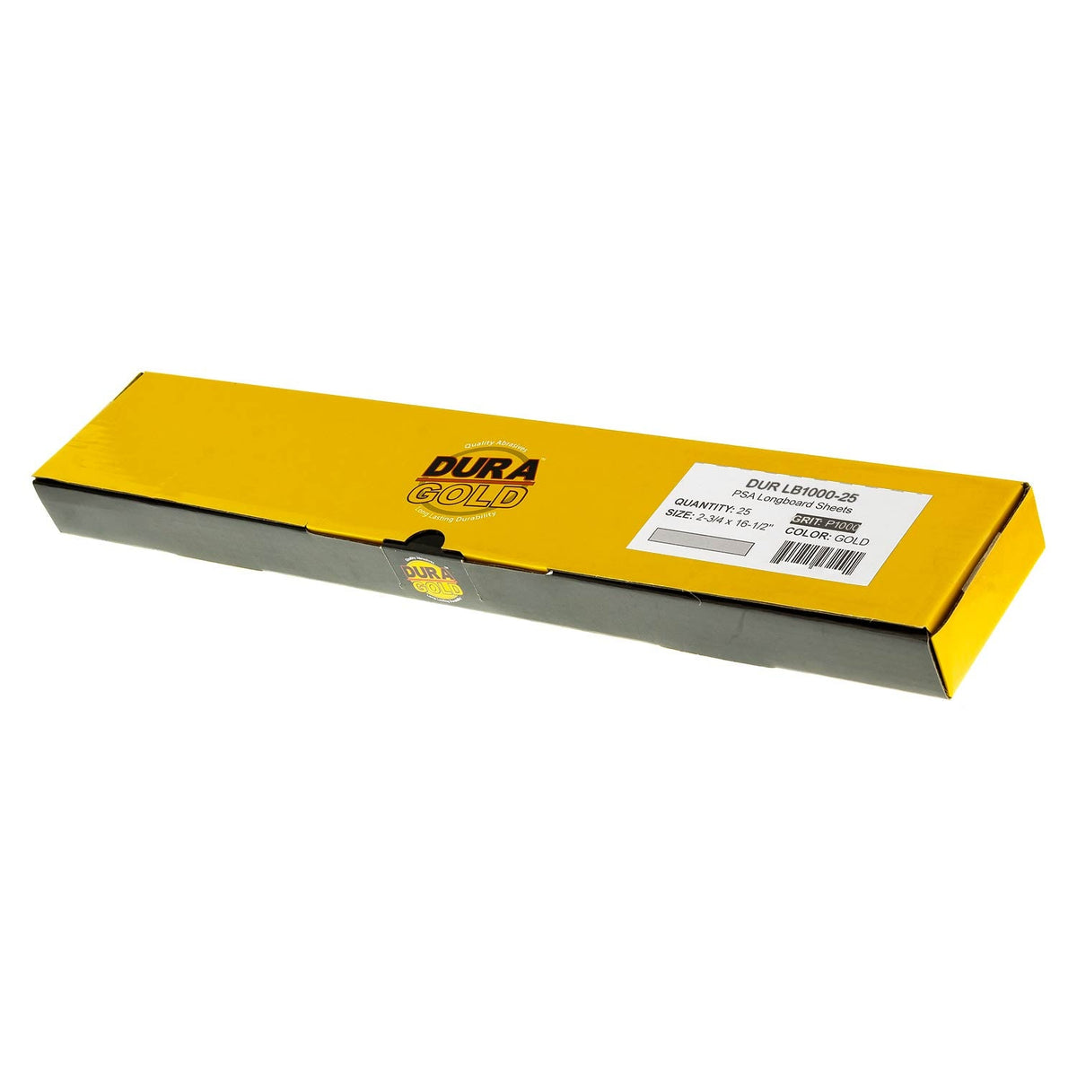 1000 Grit - Gold - Longboard Sheets 2-3/4" wide by 16-1/2" long - PSA Self Adhesive Stickyback Sandpaper - Box of 20
