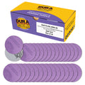 Premium 2500 Grit 2" Purple Film Ceramic Sanding Discs, Box of 30 - Hook & Loop Backing Sandpaper for DA Sander, Drill, Grinder, Rotary Tool