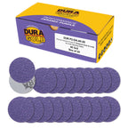 Premium 40 Grit 2" Purple Film Ceramic Sanding Discs, Box of 20 - Hook & Loop Backing Sandpaper for DA Sander, Drill, Grinder, Rotary Tool