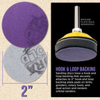 Premium 400 Grit 2" Purple Film Ceramic Sanding Discs, Box of 30 - Hook & Loop Backing Sandpaper for DA Sander, Drill, Grinder, Rotary Tool