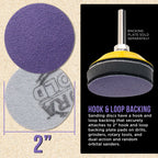 Premium 80 Grit 2" Purple Film Ceramic Sanding Discs, Box of 30 - Hook & Loop Backing Sandpaper for DA Sander, Drill, Grinder, Rotary Tool