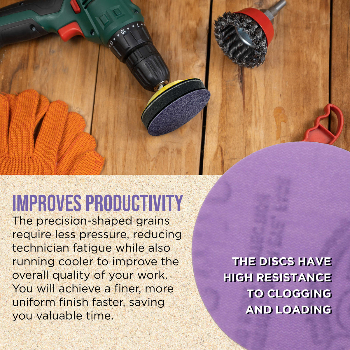 Premium 2500 Grit 3" Purple Film Ceramic Sanding Discs, Box of 30 - Hook & Loop Backing Sandpaper for DA Sander, Drill, Grinder, Rotary Tool