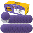 Premium 320 Grit 3" Purple Film Ceramic Sanding Discs, Box of 30 - Hook & Loop Backing Sandpaper for DA Sander, Drill, Grinder, Rotary Tool