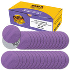 Premium 600 Grit 3" Purple Film Ceramic Sanding Discs, Box of 30 - Hook & Loop Backing Sandpaper for DA Sander, Drill, Grinder, Rotary Tool