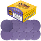 Premium 6" Purple Film Ceramic Sanding Discs, 50 Disc Variety Pack, Grits 60, 80, 120, 180, 220, 320, 400, 600, 800, 1000 - Hook & Loop Sandpaper, DA & Random Orbital Sander