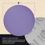 Premium 6" Purple Film Ceramic Sanding Discs, 50 Disc Variety Pack, Grits 60, 80, 120, 180, 220, 320, 400, 600, 800, 1000 - Hook & Loop Sandpaper, DA & Random Orbital Sander