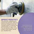 Premium 6" Purple Film Ceramic Sanding Discs, 50 Disc Variety Pack, Grits 60, 80, 120, 180, 220, 320, 400, 600, 800, 1000 - Hook & Loop Sandpaper, DA & Random Orbital Sander