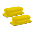 Pro Series Rectangle 4" x 1-3/4" Hand Sanding Block Base Handle with Hook & Loop Backing, 2 Pack - Attach Pad to Contoured 4" Sanding Blocks