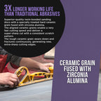 Premium 150 Grit PSA Purple Film Ceramic Longboard Sandpaper, 2-3/4" Wide Continuous 20 Yard Roll - Self Adhesive Stickyback for Auto & Wood Air File Long Board Sanders, Hand Sanding Blocks