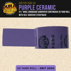 Premium 2000 Grit PSA Purple Film Ceramic Longboard Sandpaper, 2-3/4" Wide Continuous 20 Yard Roll - Self Adhesive Stickyback for Auto & Wood Air File Long Board Sanders, Hand Sanding Blocks