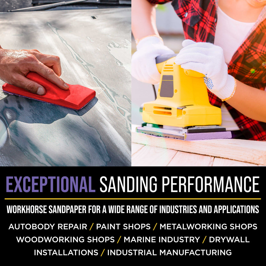 Premium 2000 Grit PSA Purple Film Ceramic Longboard Sandpaper, 2-3/4" Wide Continuous 20 Yard Roll - Self Adhesive Stickyback for Auto & Wood Air File Long Board Sanders, Hand Sanding Blocks