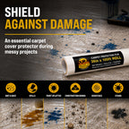 Carpet Protection Film, 36-inch x 100-foot Roll, Clear Plastic Carpet Protector, Self-Adhesive Plastic for Temporary Stair, Rug, and Floor Protection