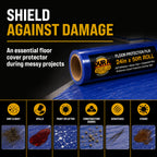 Floor Protection Film, 24-inch x 50-foot Roll, Clear Plastic Floor Protector, Self-Adhesive Plastic Floor Protection from Foot Traffic, Paint Spills, Dust, Construction, Moving