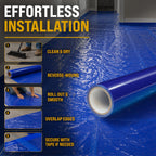 Floor Protection Film, 24-inch x 200-foot Roll, Clear Plastic Floor Protector, Self-Adhesive Plastic Floor Protection from Foot Traffic, Paint Spills, Dust, Construction, Moving