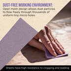 Premium 150 Grit 1/4 Sheet Size Purple Ceramic Mesh Sandpaper, Box of 16 - 4.5" x 5.5" Dustless Hook & Loop Backing, Palm Sanders, Sanding Blocks - Long-Lasting Fast Cut