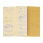 120 Grit - 1/4 Sheet Hook & Loop Sandpaper 5.5" x 4.5" - For Automotive & Wookworking Palm Sanders - Box of 25