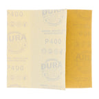 400 Grit - 1/4 Sheet Hook & Loop Sandpaper 5.5" x 4.5" - For Automotive & Wookworking Palm Sanders - Box of 25