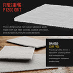 Premium 6" x 9" White Light Duty Scuff Pads, Box of 10 - Scuffing Cleaning Cleansing Surfaces, Preparation, Automotive Woodworking Household