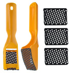 2-1/2" Shaver Blade Holder with Handles, Includes 5 Total Standard Cut Replacement Blades - Steel Rasp, Cheesegrater, Auto Body Filler