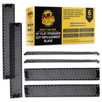 10-Inch Flat Standard Cut Replacement Blade, Pack of 6 - Steel Shaver Cheesegrater Rasp for Auto Body Filler, Car Dent Repairs