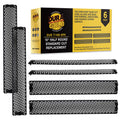 10-Inch Half Round Standard Cut Replacement Blade, Pack of 6 - Steel Shaver Cheesegrater Rasp for Auto Body Filler, Dent Repairs