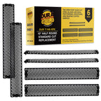 10-Inch Half Round Standard Cut Replacement Blade, Pack of 6 - Steel Shaver Cheesegrater Rasp for Auto Body Filler, Dent Repairs