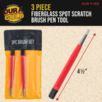 Fiberglass Spot Scratch Brush Pen Tool, Pack of 3 - Clean, Sand, Scuff Surfaces, Remove Rust & Corrosion, Prep Sanding Auto Paint Scratches