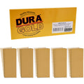Sandpaper 1/3 Sheet Variety Pack - 80, 120, 150, 220 & 320 Grit (4 Sheets Each, 20 Total) - Gold, 3-2/3" x 9", Hook & Loop