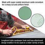 Premium 1500 Grit Green Film Longboard Continuous Sandpaper Roll, 2-3/4" Wide, 12 Yards Long, Hook & Loop Backing - Detailing, Color Sanding