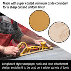 Premium 800 Grit Gold Longboard Continuous Sandpaper Roll, 2-3/4" Wide, 12 Yards Long, Hook & Loop Backing - Auto Detailing, Color Sanding