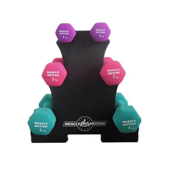 Muscle Motion Desk Top Dumbbell Rack  (3 pair)