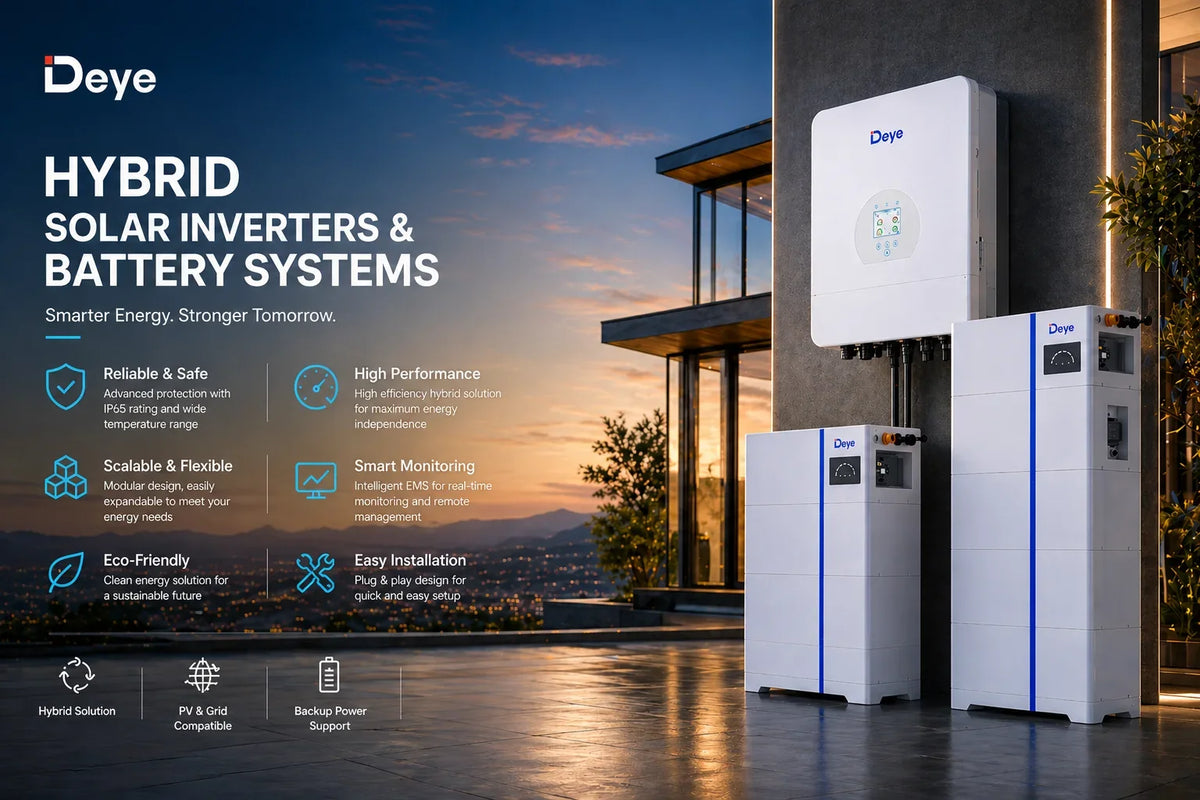 12KW Deye Hybrid Solar System | 35kWh Lithium | 14KW Panels