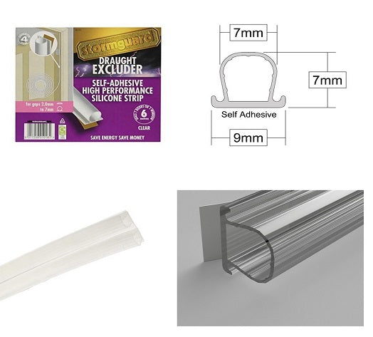 Stormguard Self Adhesive Clear Weatherstrip