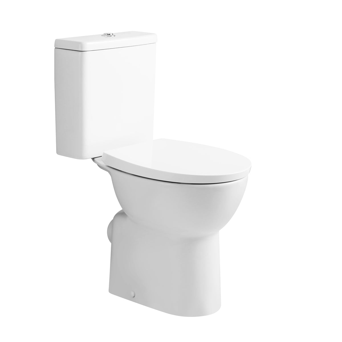 Oasis Rimless Comfort Height Close Coupled Toilet With Cistern & Soft Close Seat - White