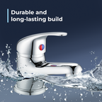 Eco Mono Basin Mixer Tap with Push Button Waste - Chrome