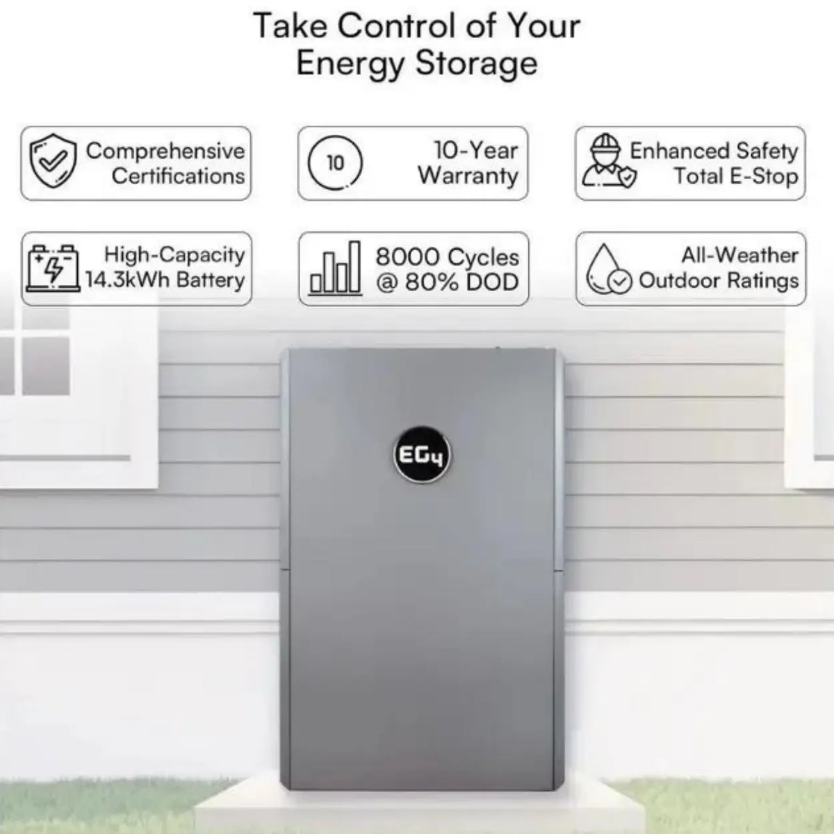 EG4 14.3 kWh PowerPro Wall Mount AllWeather LiFePO4 Battery | 48V | 280Ah