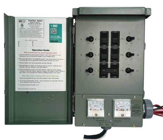 Connecticut Electric EGS67501G2KIT EmerGen G2 30 Amp 6-Circuit Transfer Switch Kit