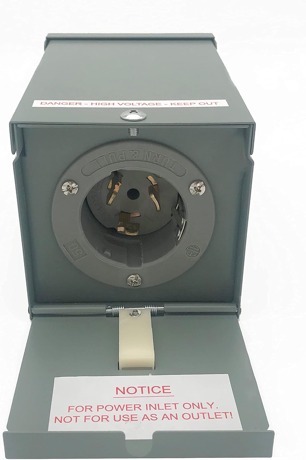 Connecticut Electric EGSPI50 50 Amp Generator Power Inlet Box with Weatherproof Cover