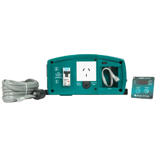 Enerdrive ePOWER | 2000W True Sine Wave Inverter | 24V RCD & AC Transfer Switch (EN1120S-X-24V)