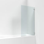 Ella 5mm Square Glass Bath Screen - 1410mm x 782mm - Chrome