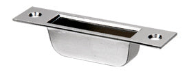 CRL Polished Stainless Finish "Easy Clean" European Style Bottom Keeper With Mounting Plate - EUR208PS